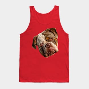 Sad face of a Bulldog Tank Top